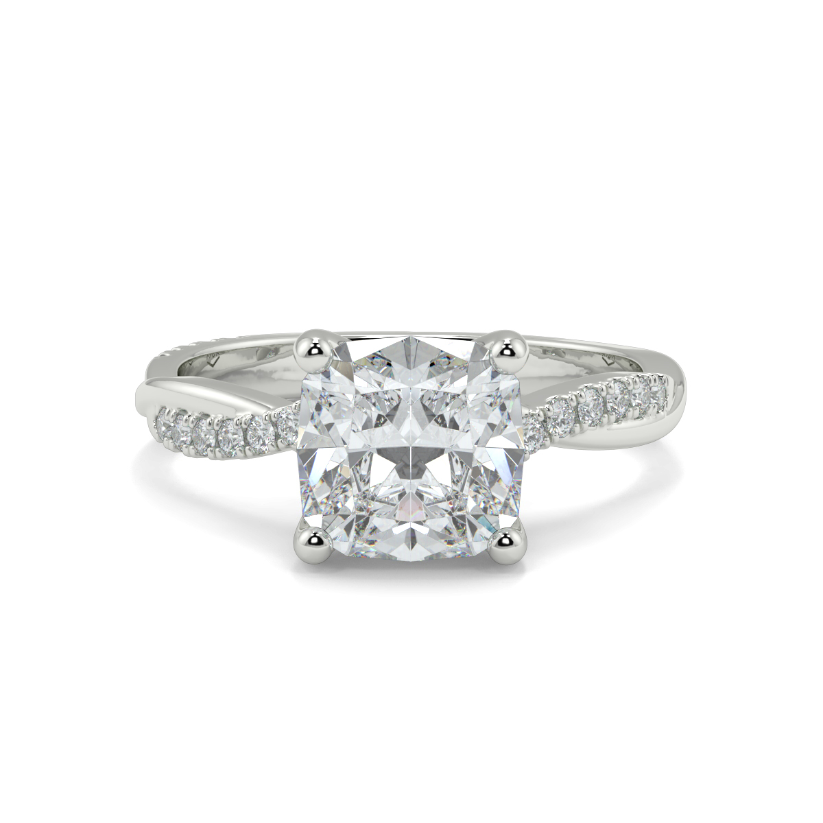 Shebby Cushion Moissanite