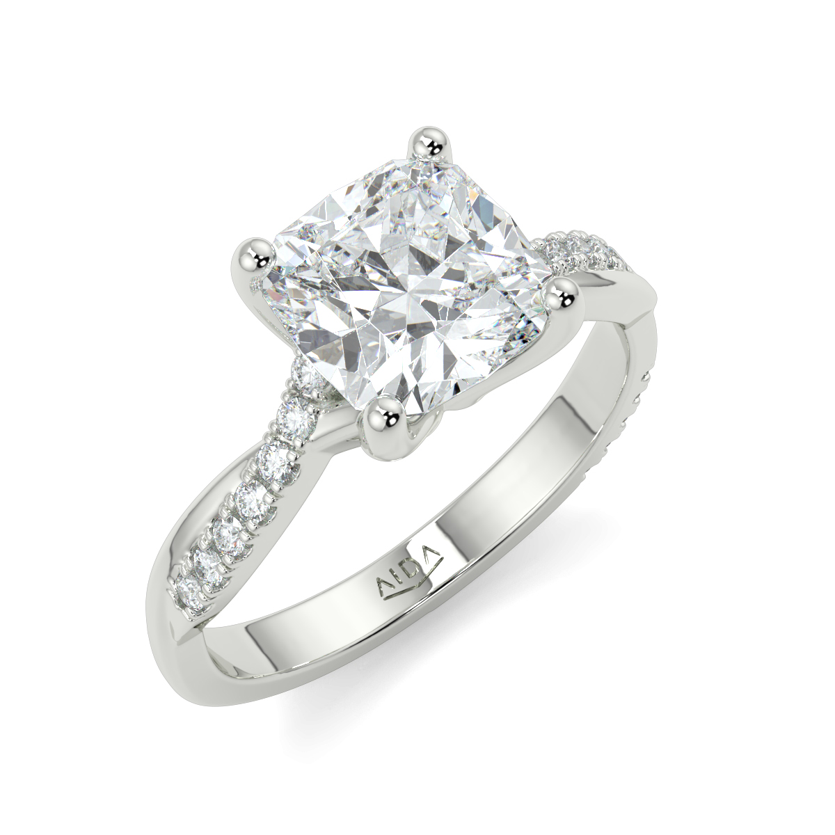Shebby Cushion Moissanite