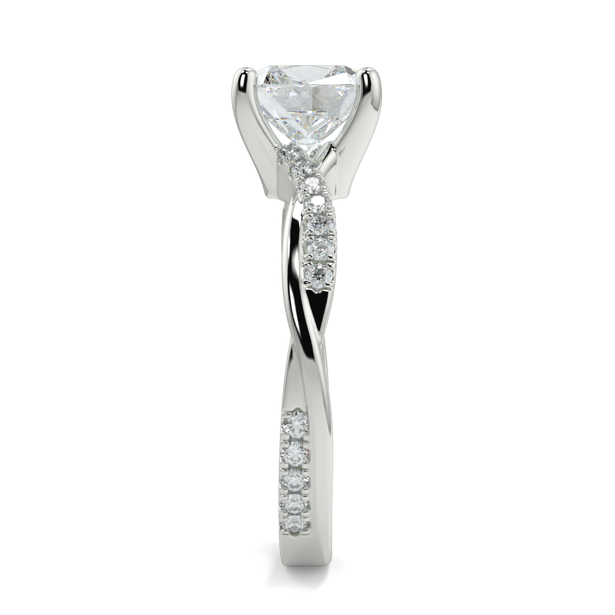 Shebby Cushion Moissanite
