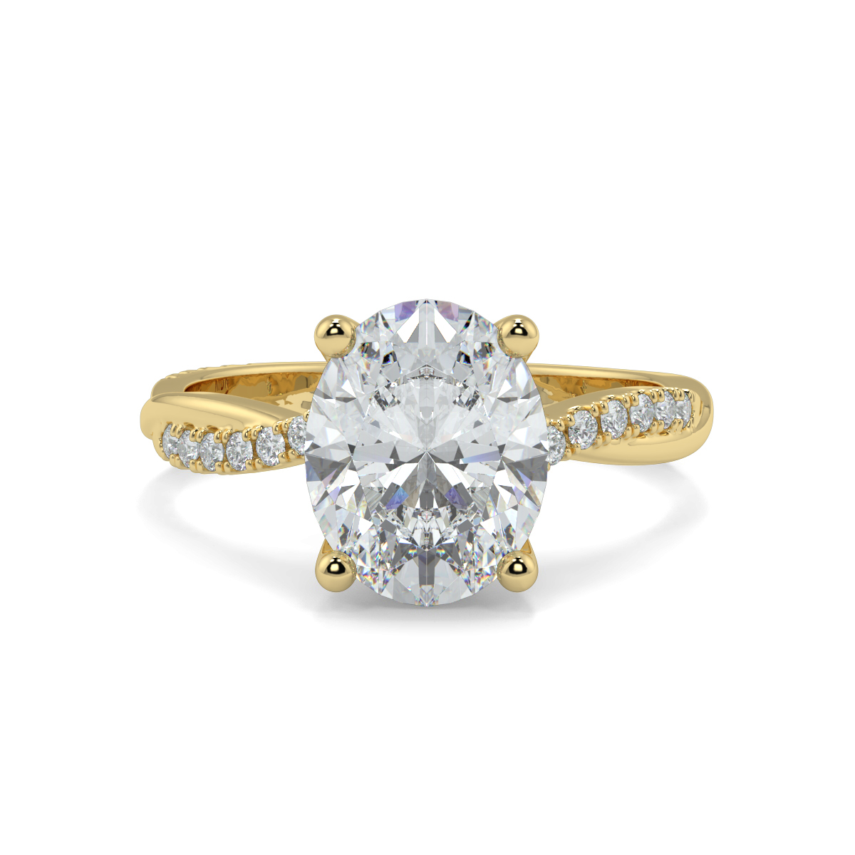 Shebby Oval Moissanite