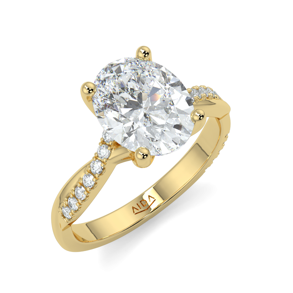 Shebby Oval Moissanite