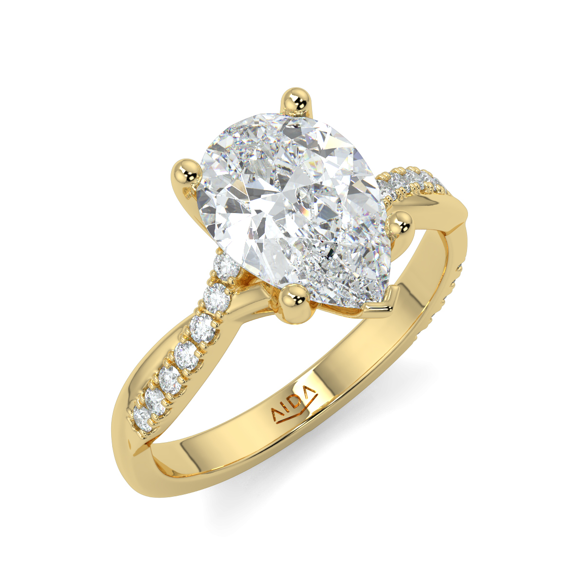 Shebby Pear Shape Moissanite