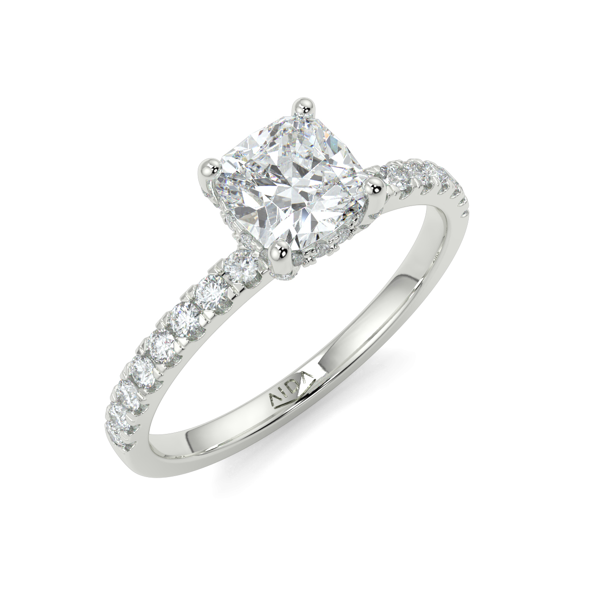 Ash Cushion Moissanite