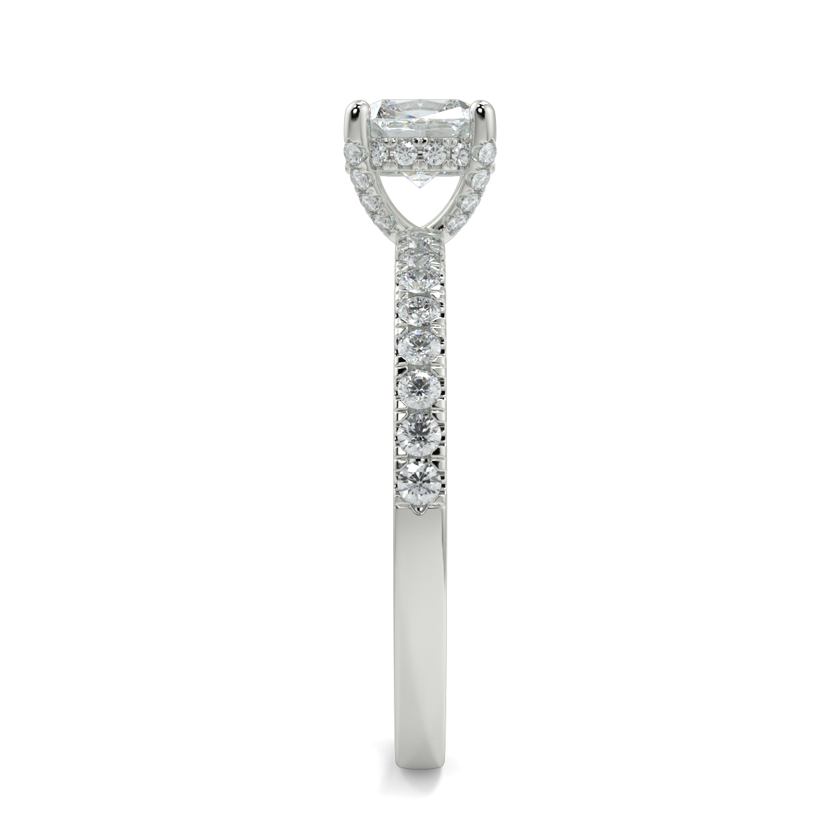 Ash Cushion Moissanite