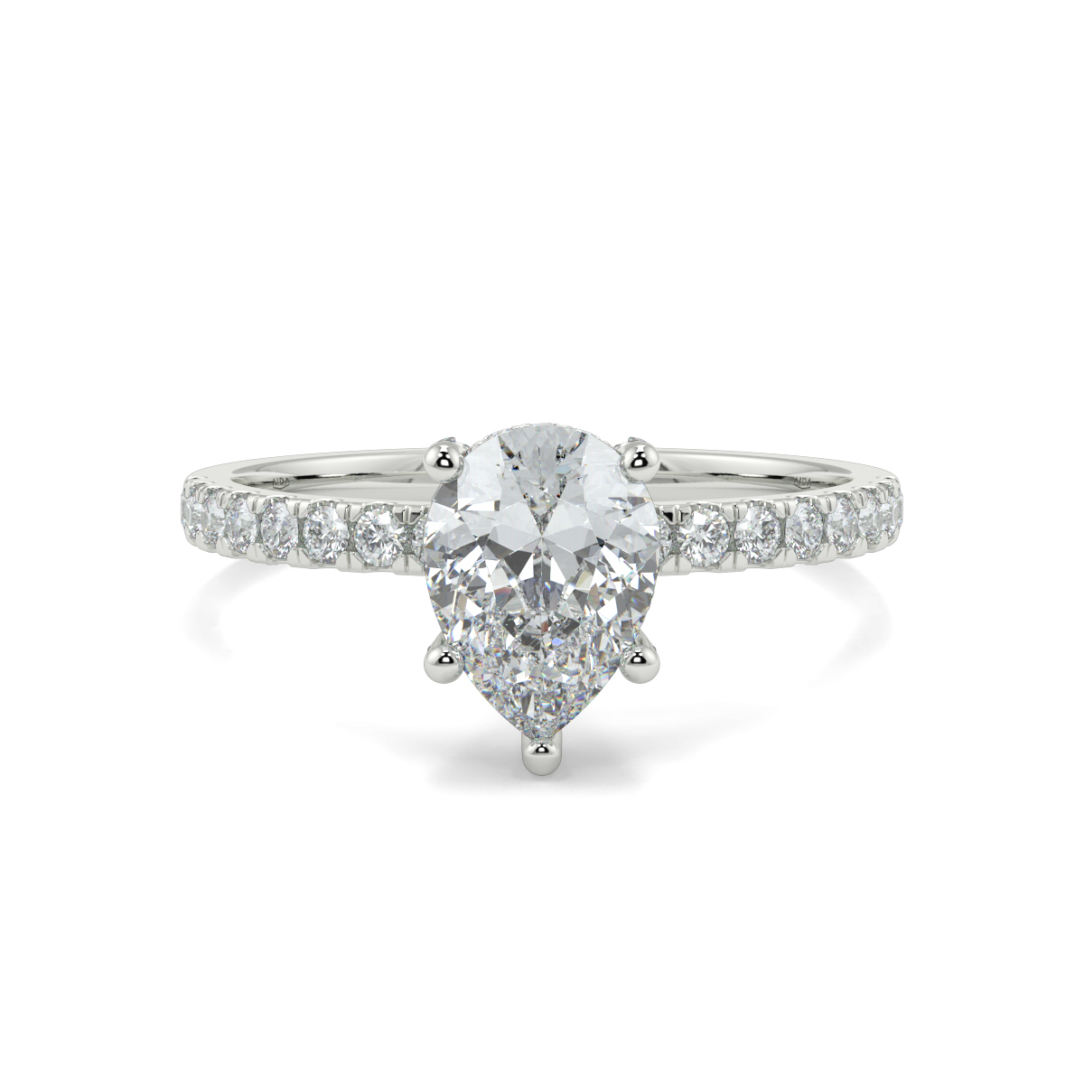 Ash Pear Moissanite