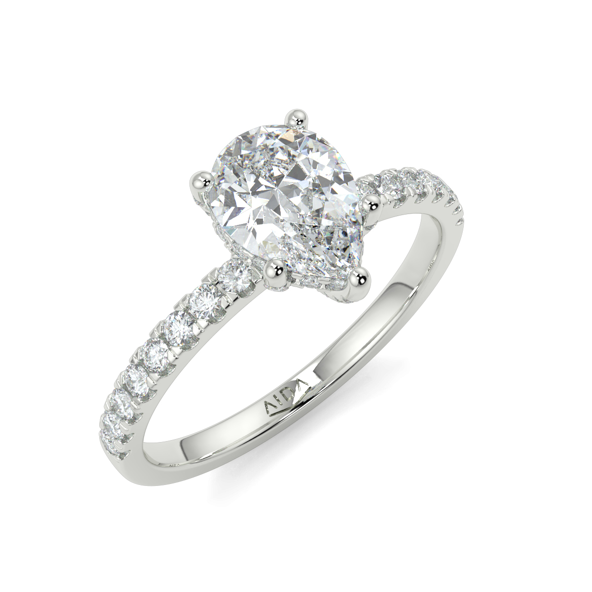 Ash Pear Moissanite